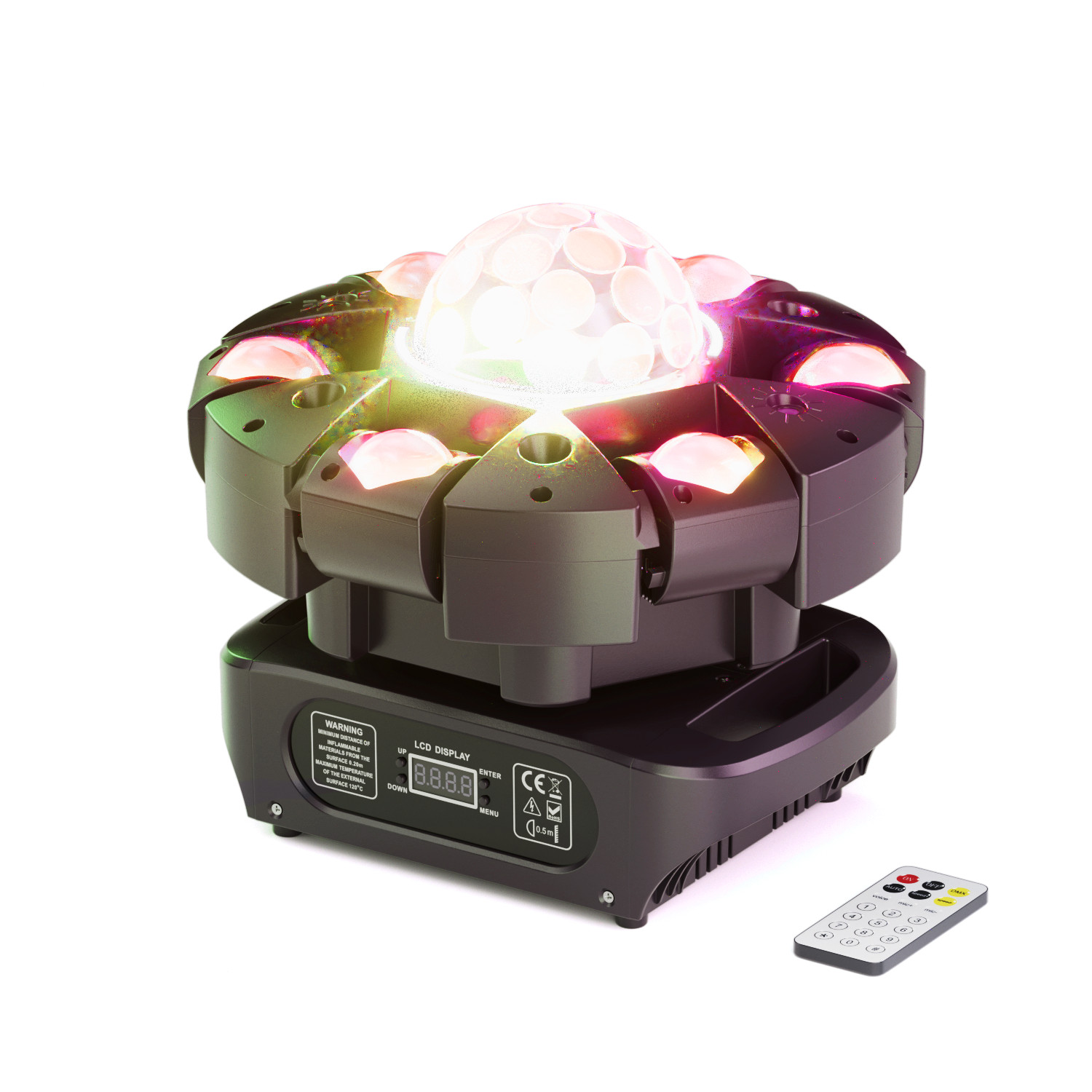 6 Arms Magic Ball Stage Laser Light LED Moving Head Beam 540° Rotation DJ Disco