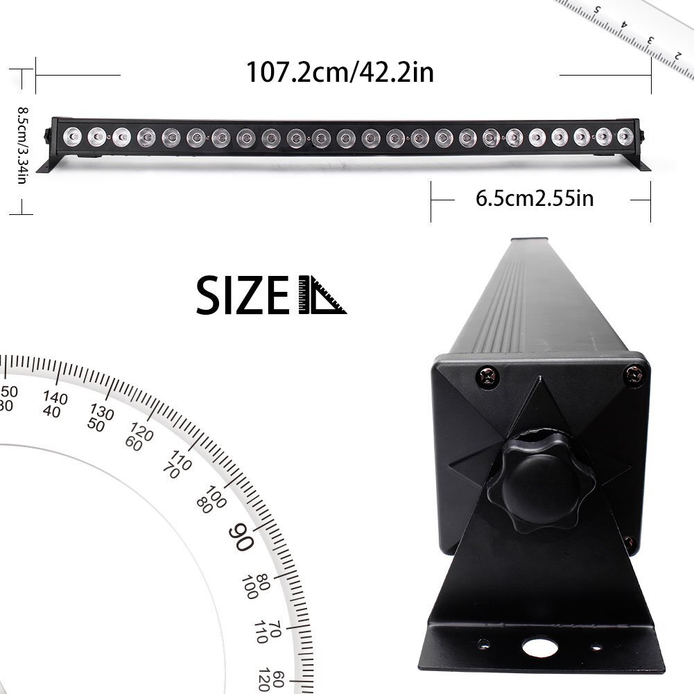 24LED Wall Washer Stage Lighting 120W Bar Party DMX RGB Disco DJ Club Lights