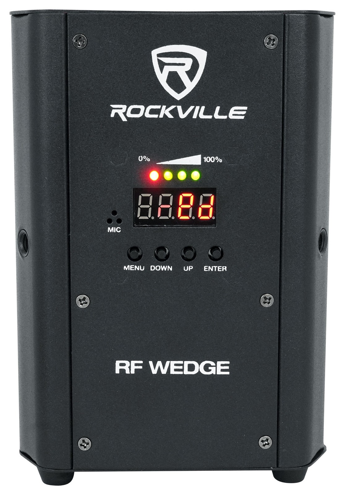(8) Rockville RF WEDGE BLACK RGBWA+UV Wireless DMX Up Lights+384 Ch. Controller
