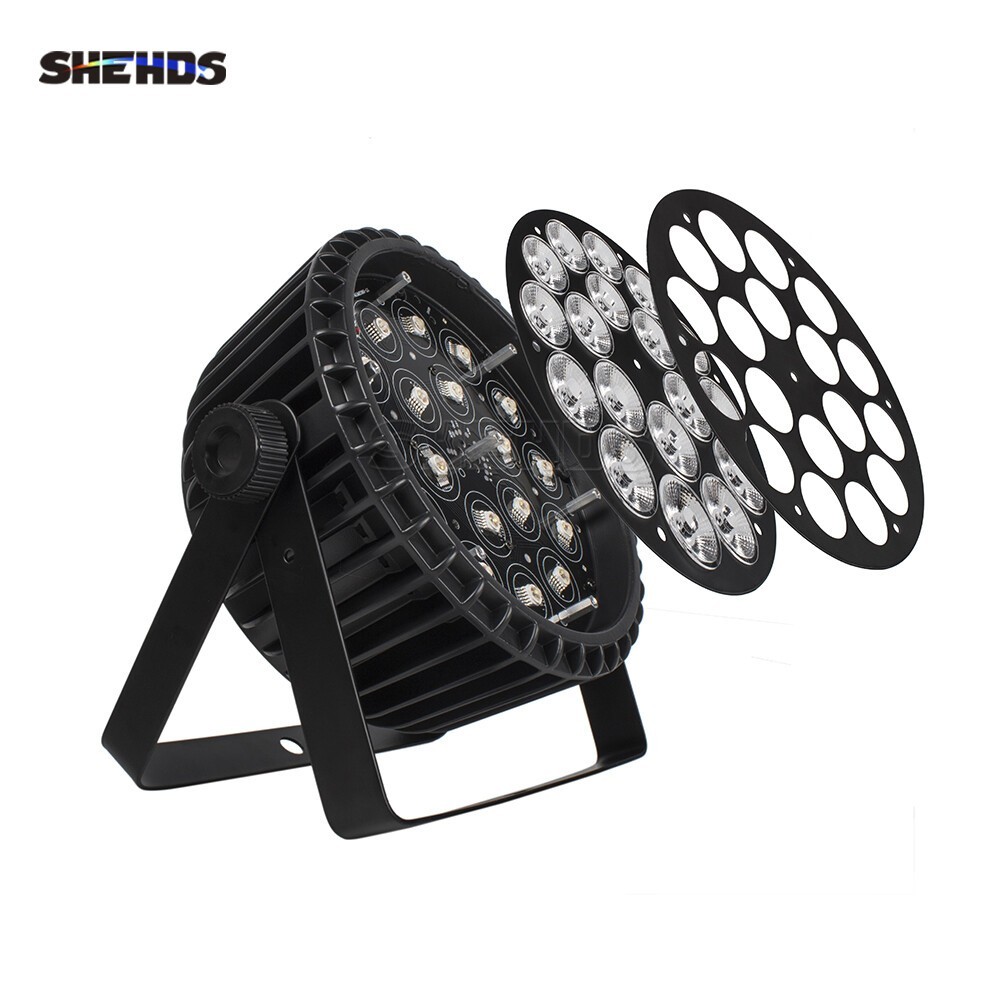 2Pcs 18x12W Aluminum alloy LED Flat Par Lighting Beam DMX Party DJ Disco
