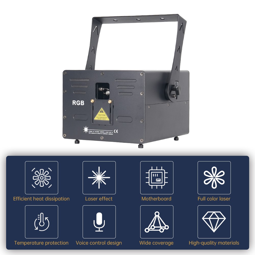 10W RGB DMX512 ILDA Full Color Animation Laser Light for Wedding Party Djs Stage