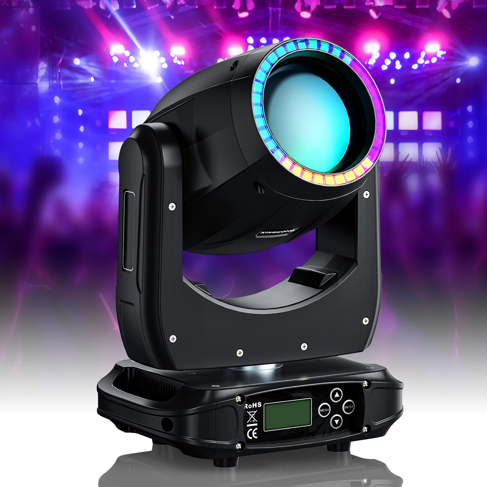 200W LED Moving Head Lights 8Prism RGBW Gobo Beam Spot Light DJ Disco DMX &Case