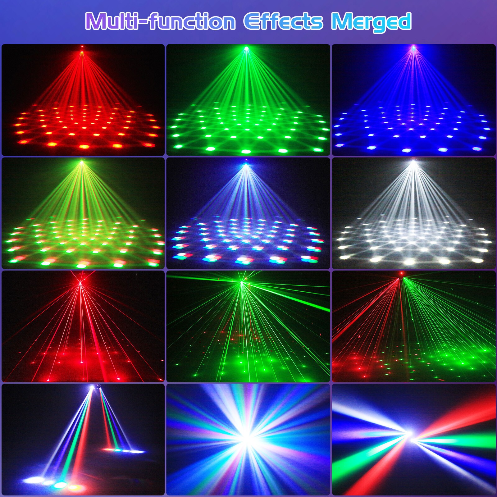 KTV Laser Light RGBW LED Moving Head Disco Stage Lighting Beam DMX512 Party DJ