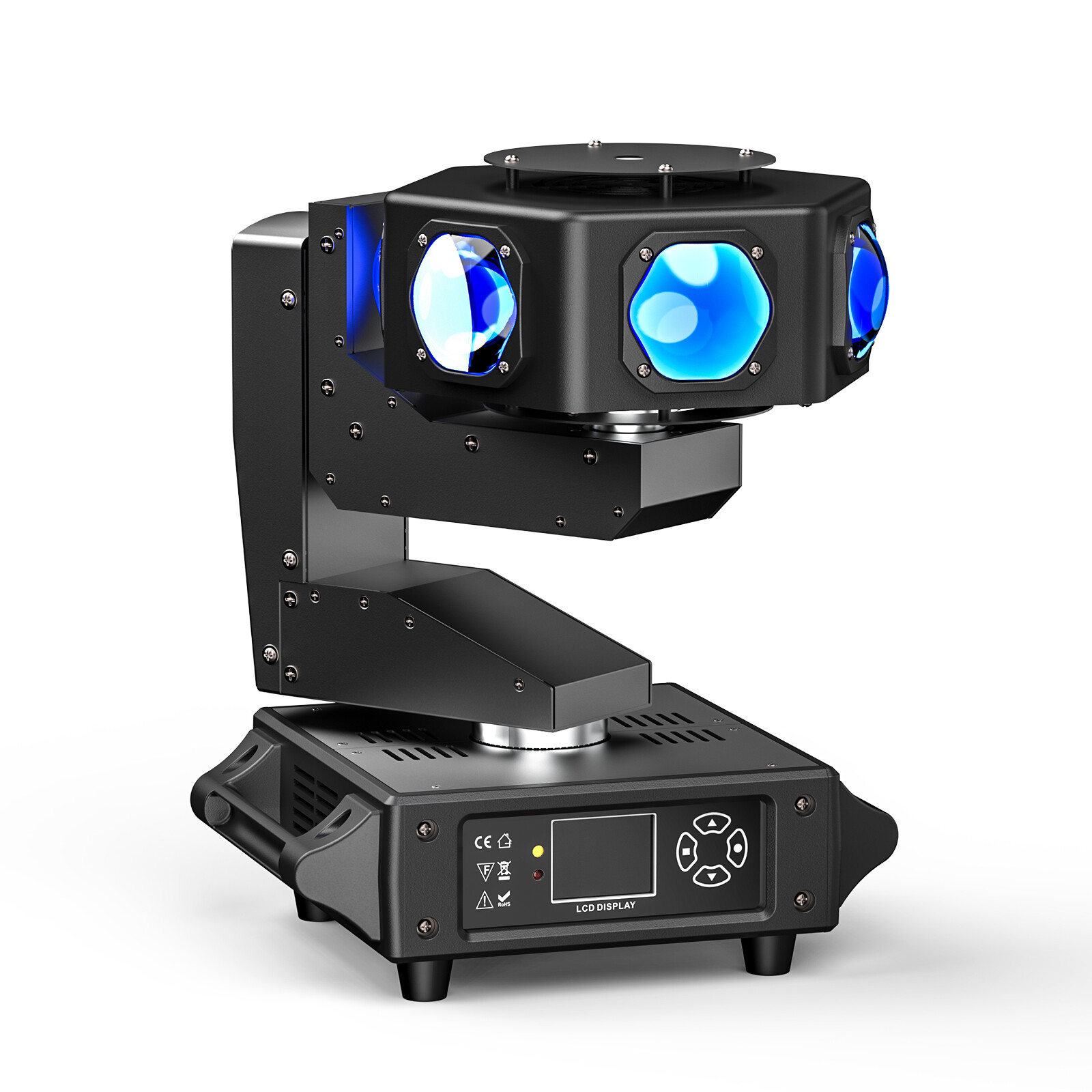 300W LED 3-Axis Moving Head Light RGBW 360° Beam Stage Lighting DJ Disco Bar DMX