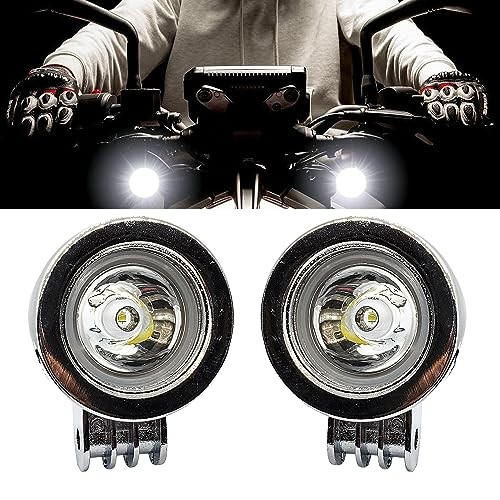 OZ-USA Chrome 20w LED Lights Spot Beam Motorcycle Cruiser Fog Passing CHROME
