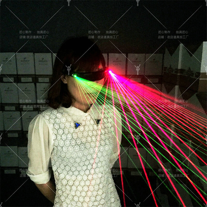 Red/Green LED Laser Glasses Lighting Bar Stage Show DJ Club Party Dancer Prop