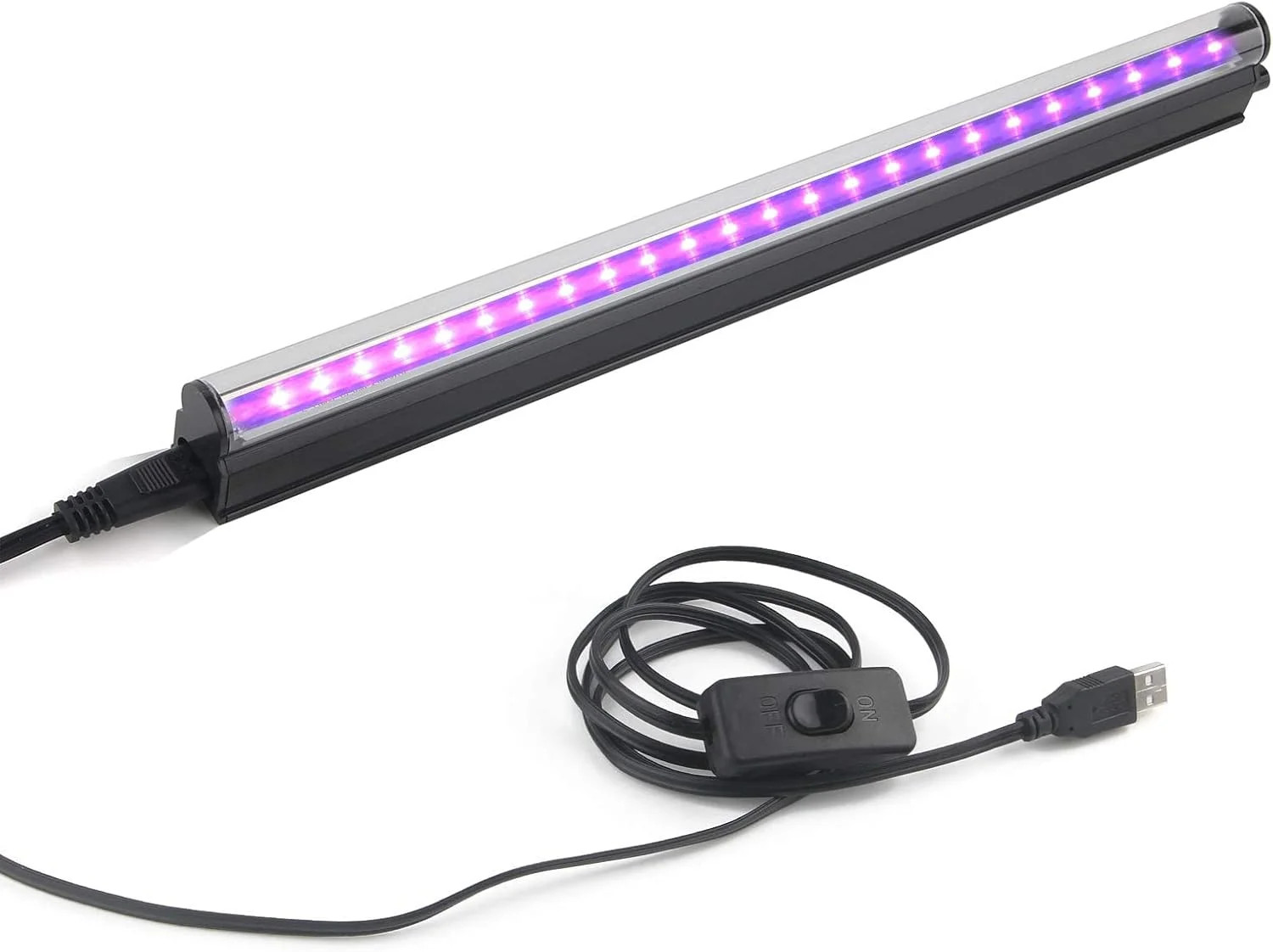 Black Light Bar, 10W 1Ft Black Light for Cabinet, USB UV Black Light Fixture