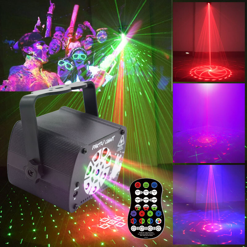 1240 Patterns RGB Laser Light Projector Sound Active for Christmas Party DJ