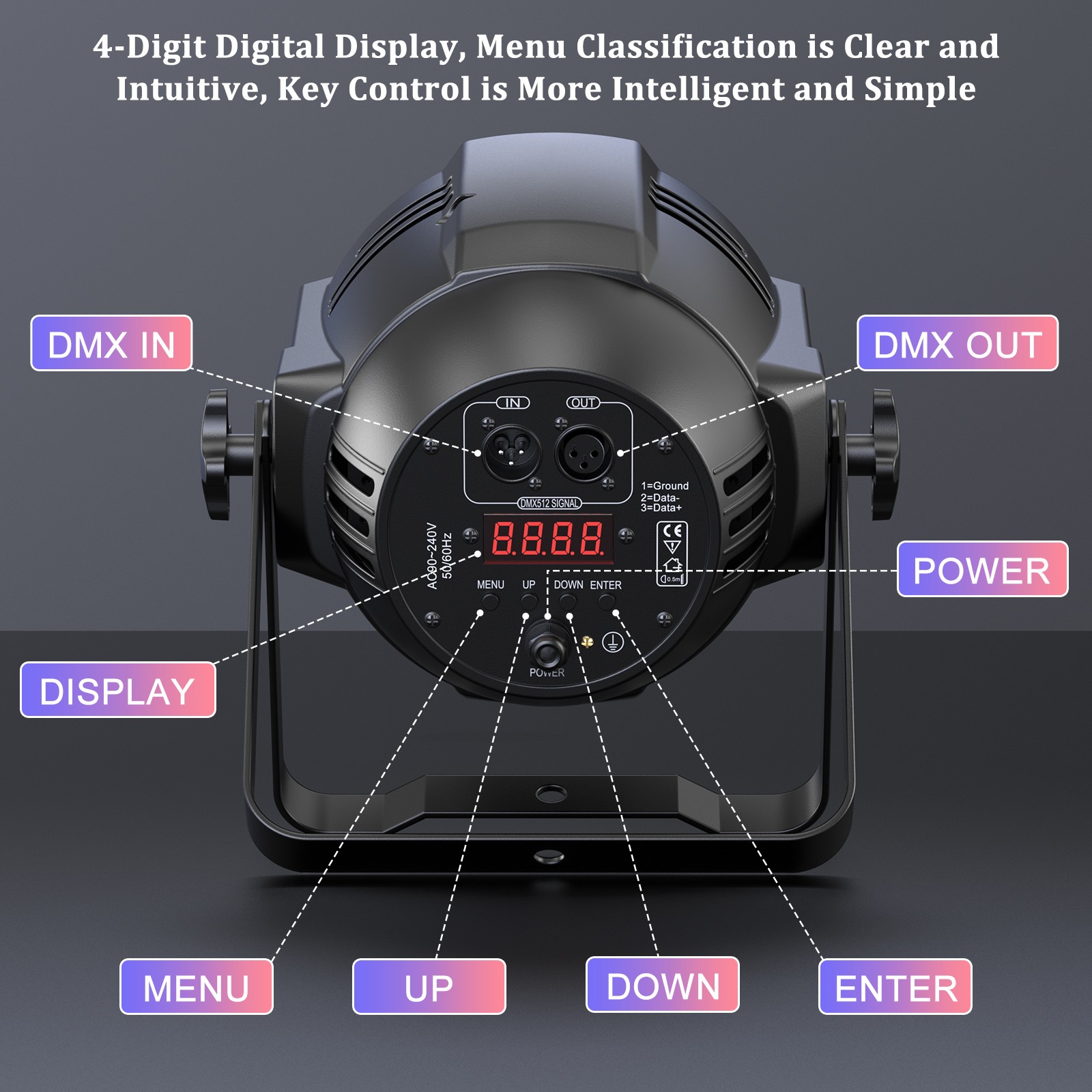 10PCS Par Stage Light 270W RGBW 18LED Strobe Beam for DJ Disco Party Show DMX512