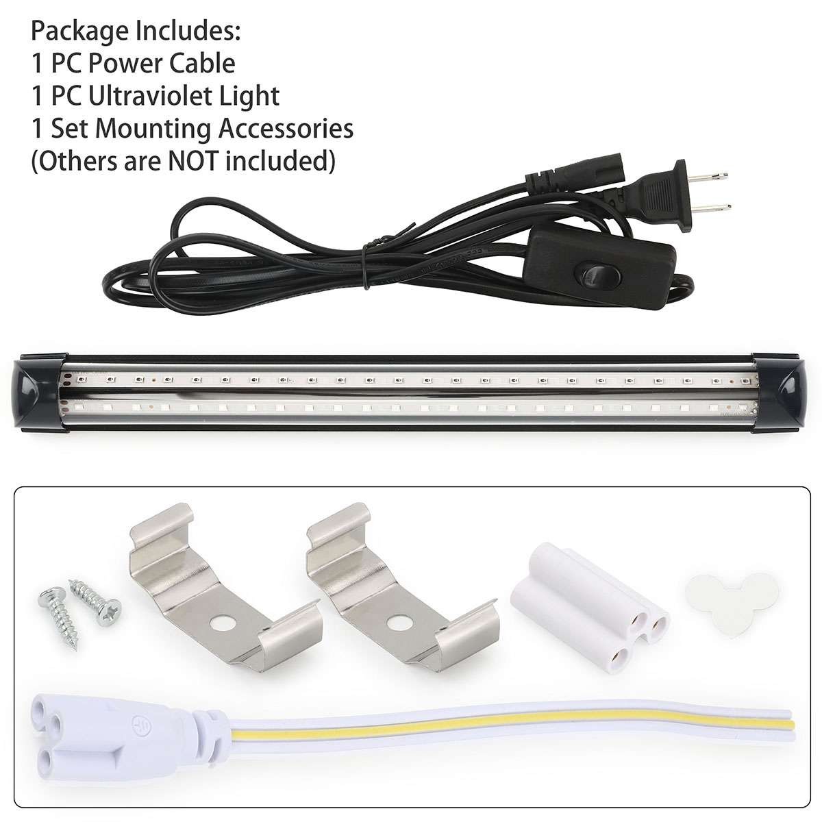 48 LED UV Black Light Bar Fixtures Ultraviolet Blacklight Lamp Strip Party Club