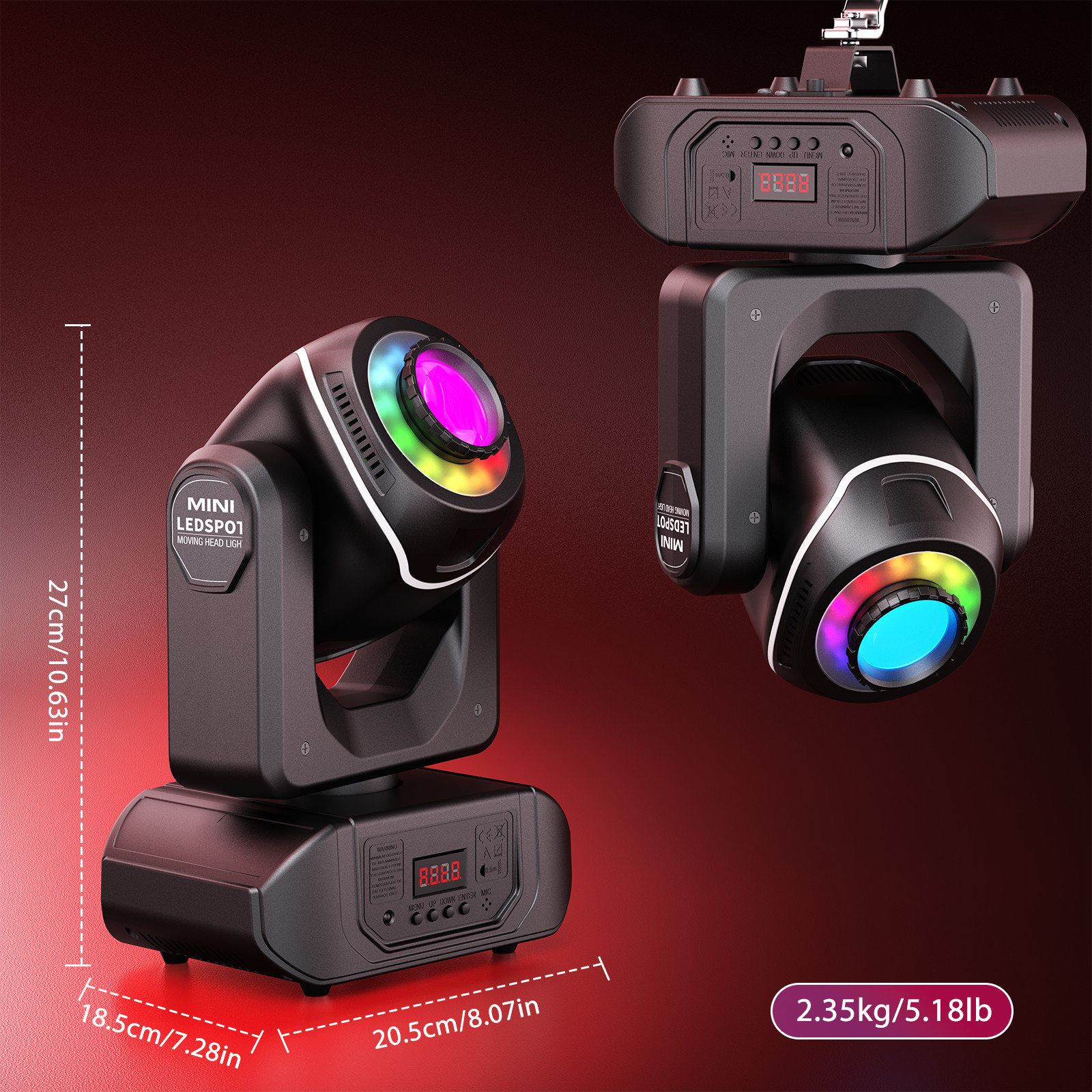 8PCS RGB 150W Moving Head Light 8 Gobo 8 colors Stage LED Beam DJ Lights DMX512
