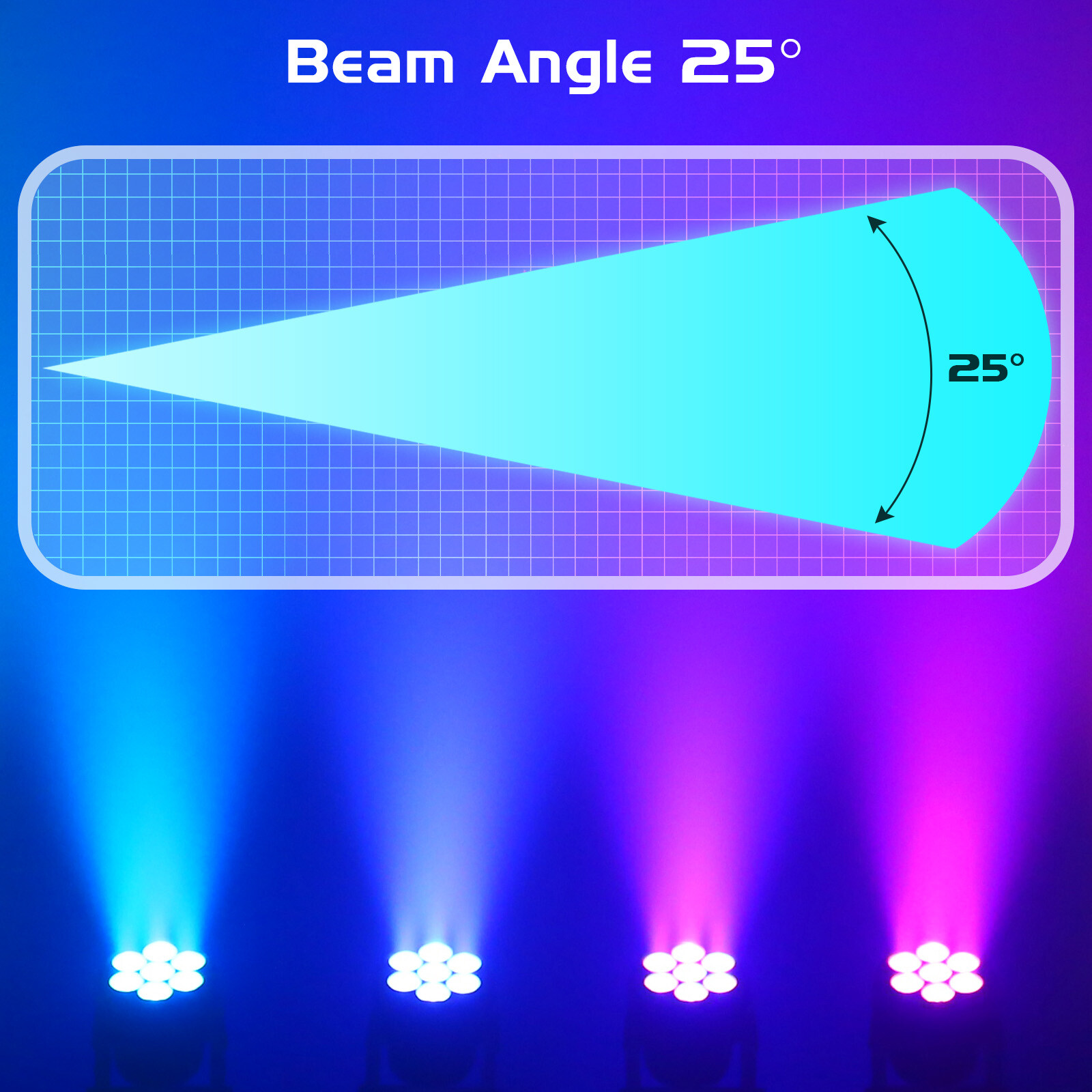 105W 7 LED RGBW Moving Head Lights Beam Wash Stage Lighting DJ Party Disco Show