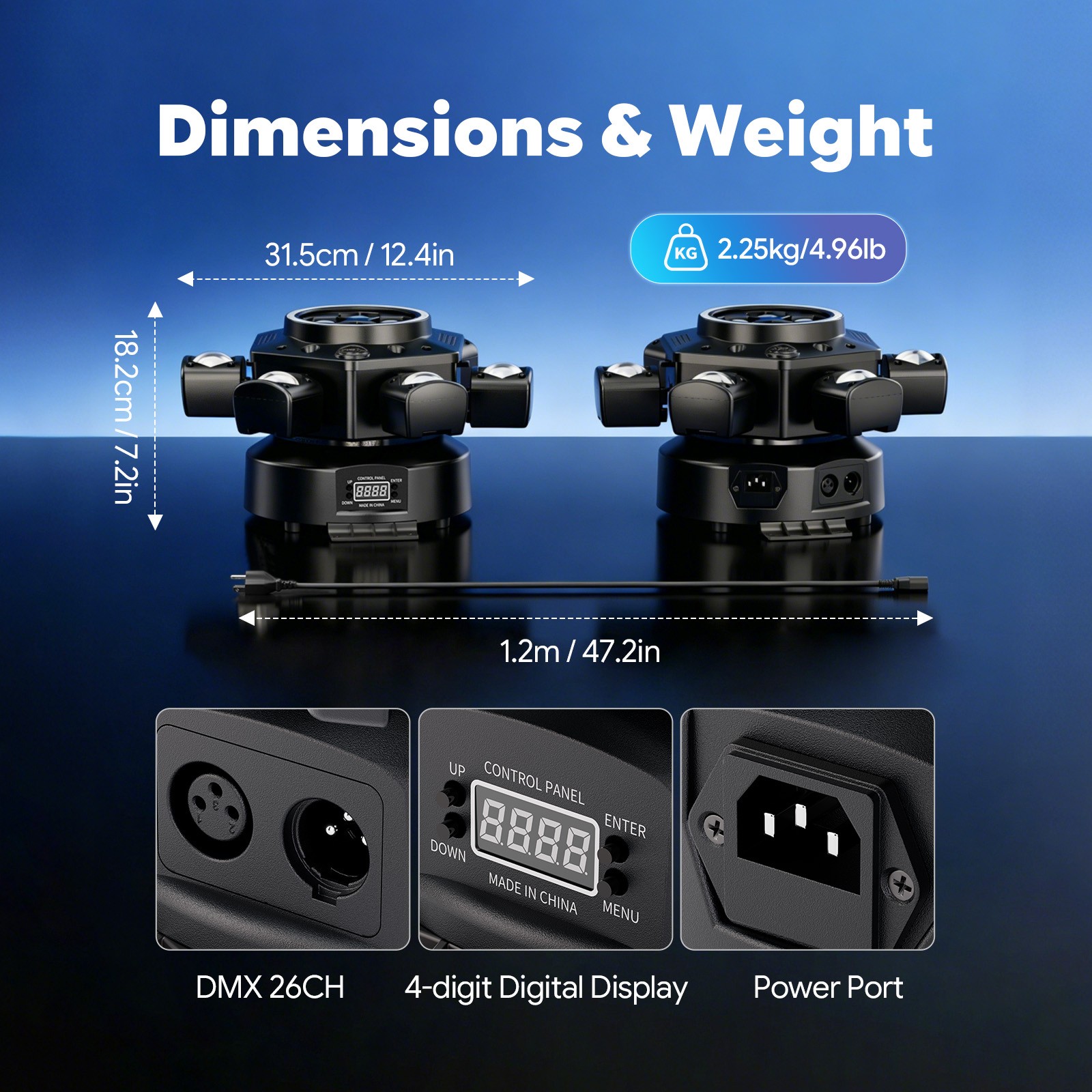200W Laser RGBW LED Moving Head Light Disco Stage Lighting Beam DMX512 Party DJ