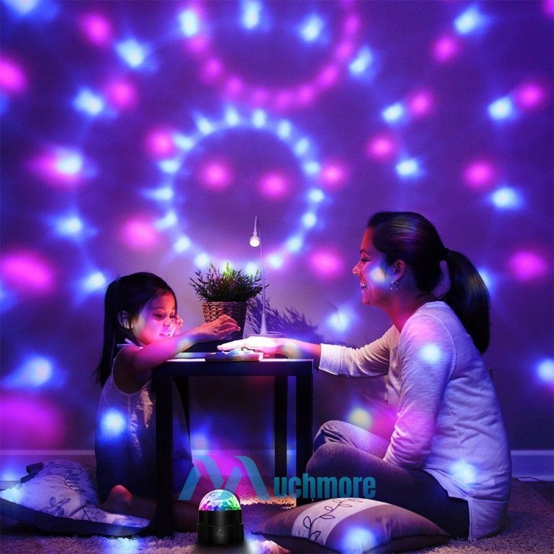 2X Multi-color Party Disco DJ Balls Sound Activated Strobe Lights LED Dance Lamp