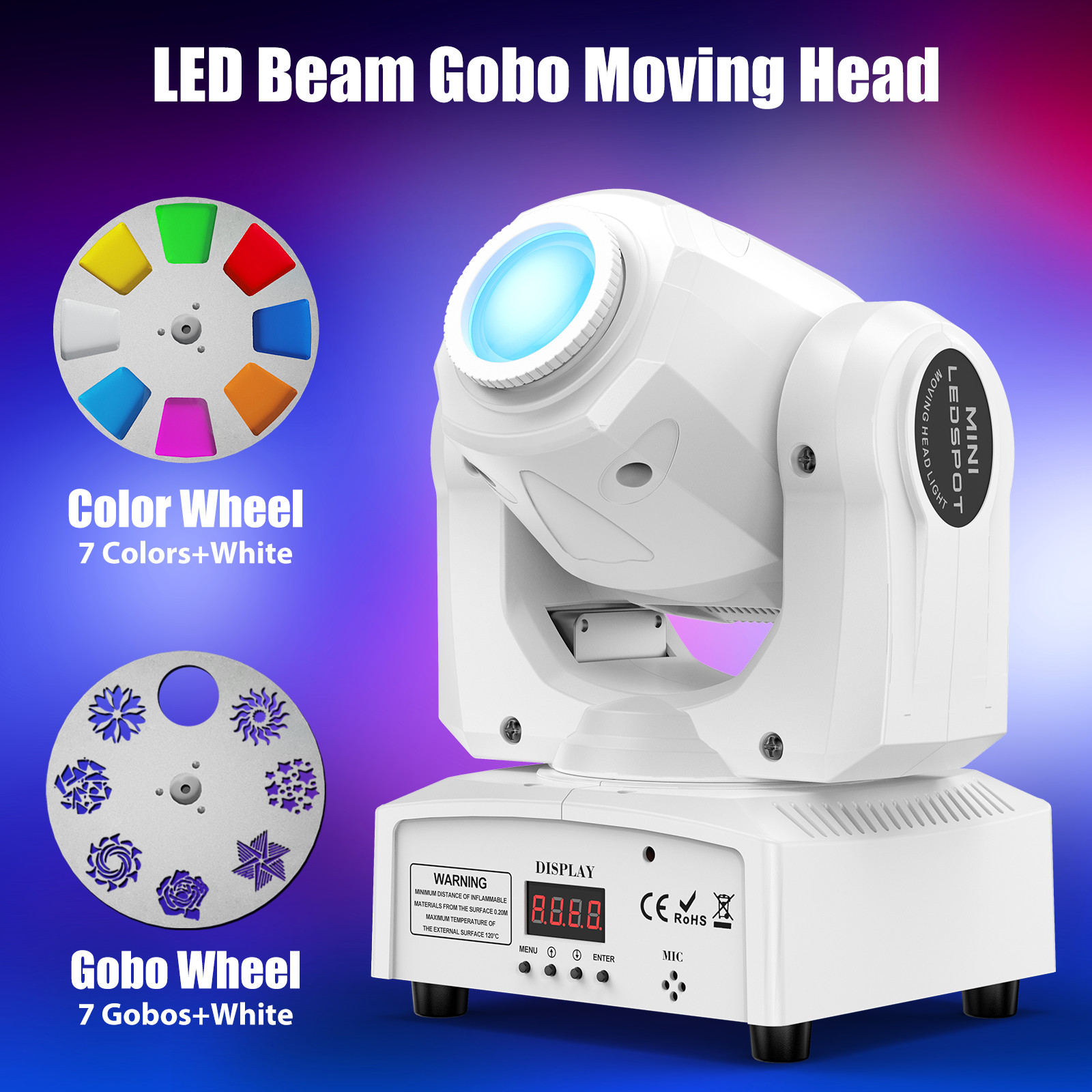 150W 8 Colors Mixing-Color Beam + 8Gobo 2 IN 1 Moving Head Light DMX Stage Light