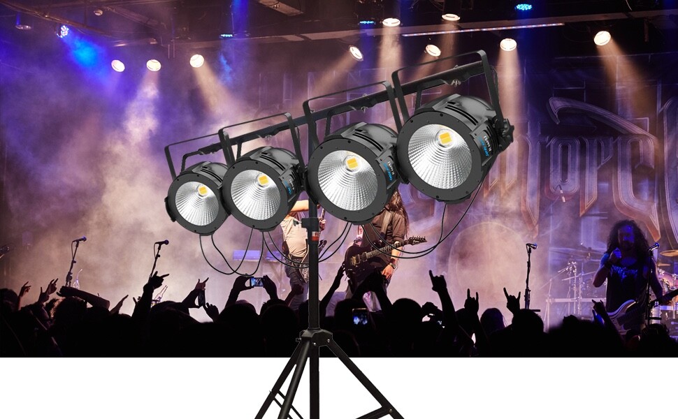 Seven Stars 100w COB Stage Light with Barn Doors LC001-HB New in box warm/cool 
