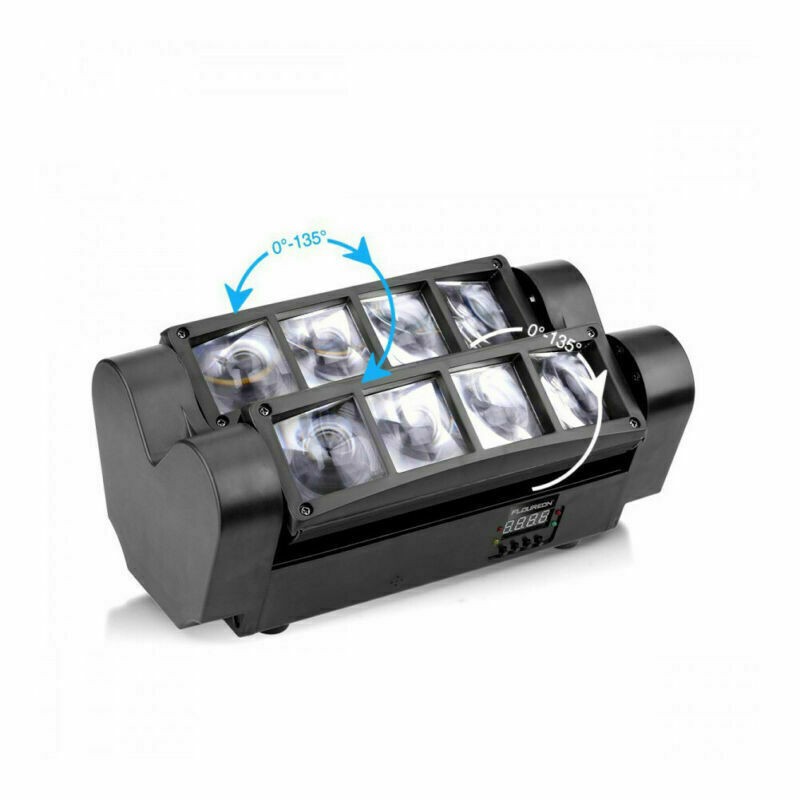 8 LED Mini Spider Moving Head Light 8x3W RGBW Stage Lighting RGBW Beam 1/2 Pack