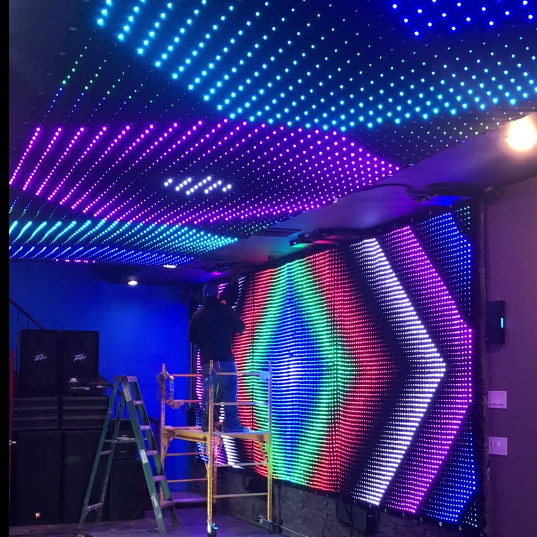 Wedding Light P18 RGB Color Changing Light up RGB Video LED Video Curtain 3x4M