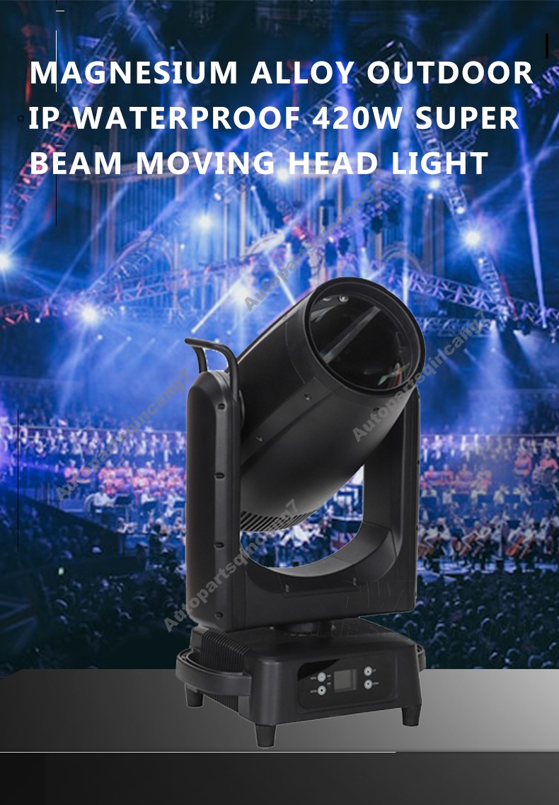 IP65 Waterproof Magnesium Alloy Lightweight 420W Super Beam Moving Head Light