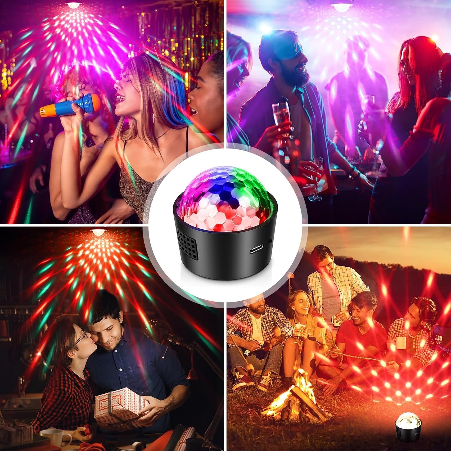 Portable Disco Ball Light with Magnetic Mount – Perfect Party & Kids Night Light