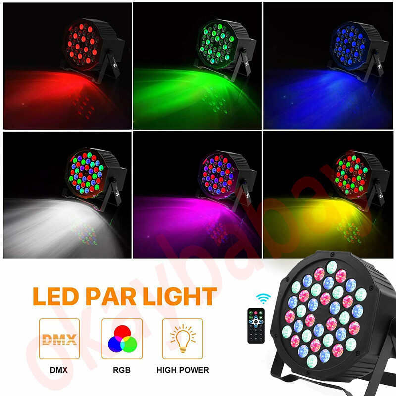 1-10PCS Disco DJ Party Stage Light 36LED RGB DMX Beam Lights Show PAR Lighting