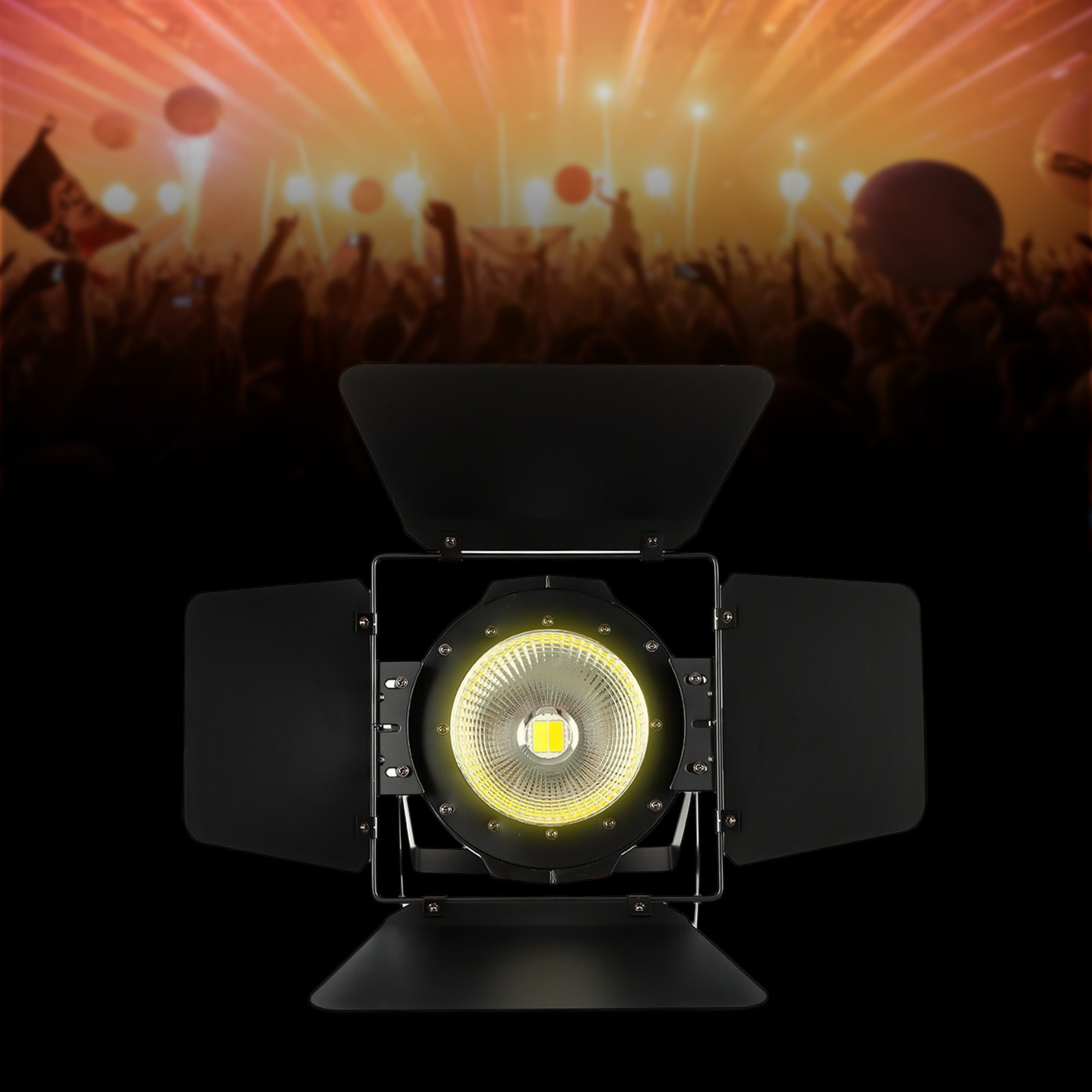 200W COB LED Par Stage Light DMX Audience Blinder DJ Disco Party Lights w/ Panel