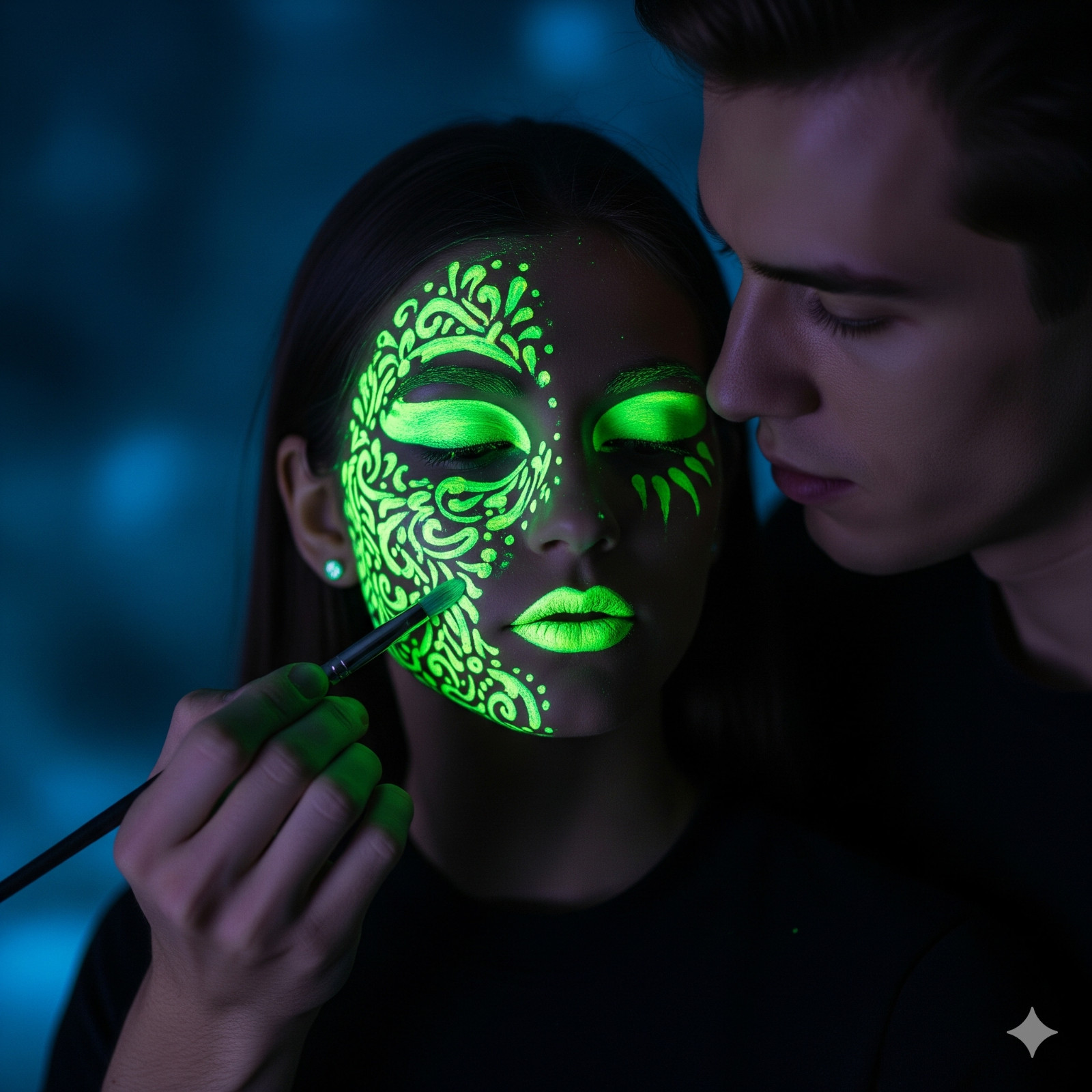 PAR UV 6 LED Black Light portable party DJ indoor USB and UL flashing glow sound
