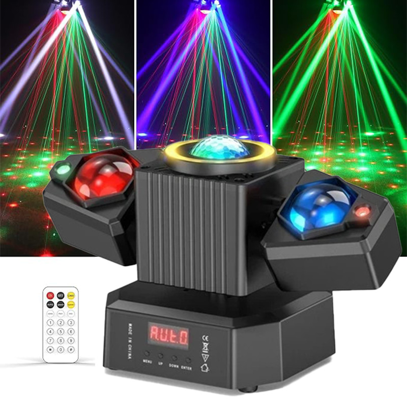Party Laser RGBW LED Moving Head Light Disco Stage Lighting Beam DMX512 Party DJ