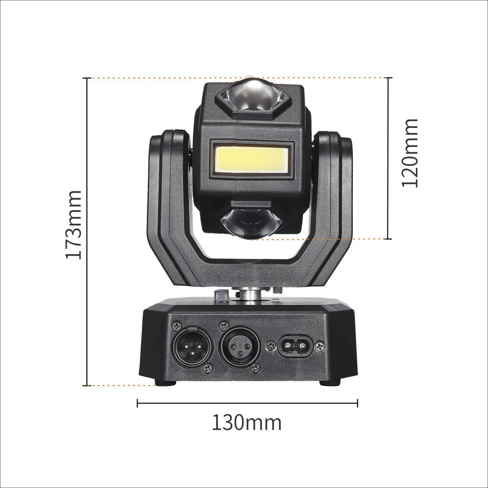 Mini Double Sides 12×3W LED Moving Head Beam DJ Light with 3×10W Golden Strobe