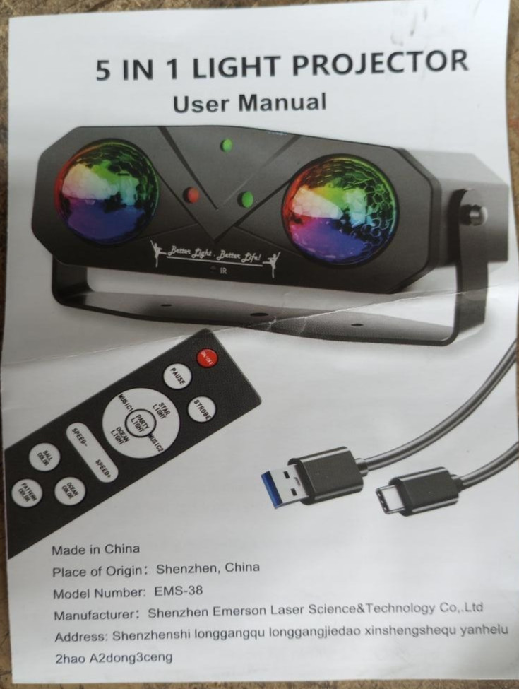 New 5 in 1 Light Projector with Remote Free US shipping