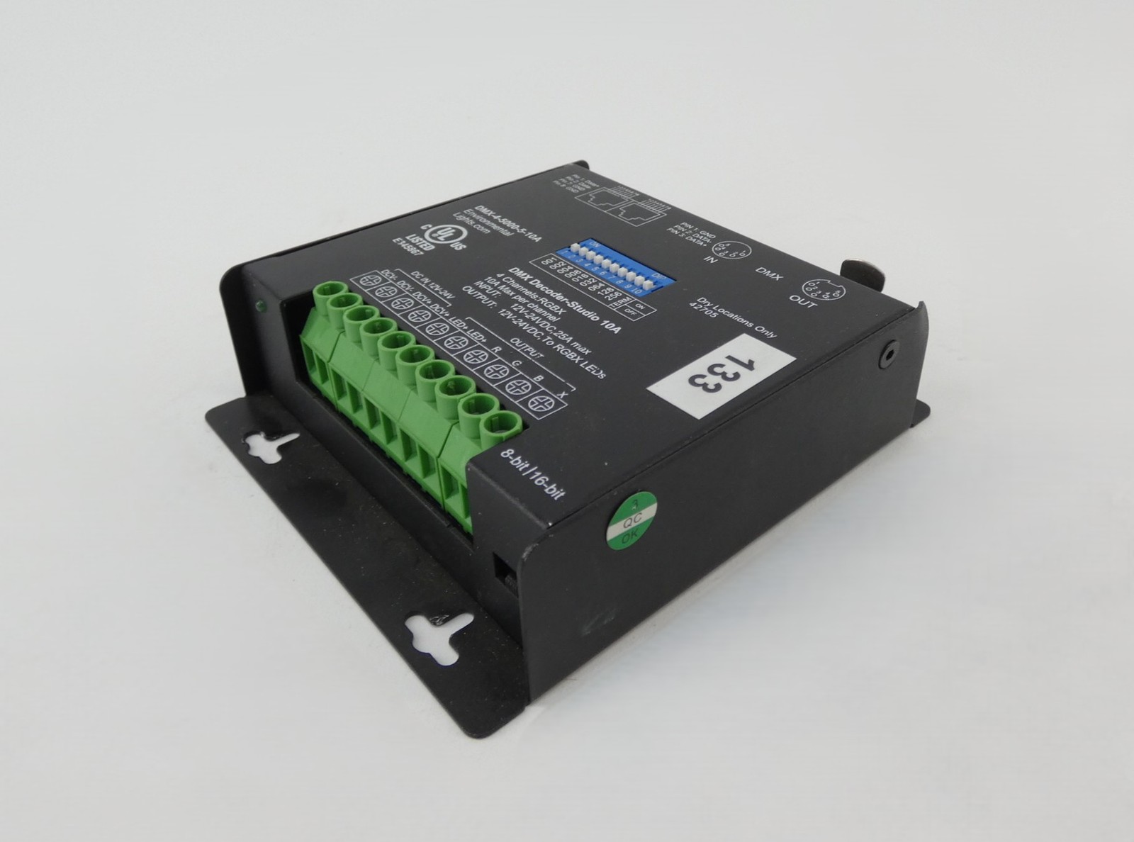 Environmental Lights DMX4-5000-5-10A RGBX 4-Channel Decoder 12-24VDC 10A