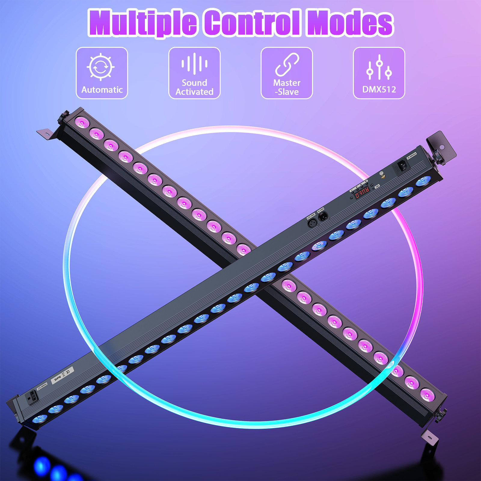 24LED Wall Washer Light Stage Lighting 192W Bar Party DMX RGB Disco DJ Club