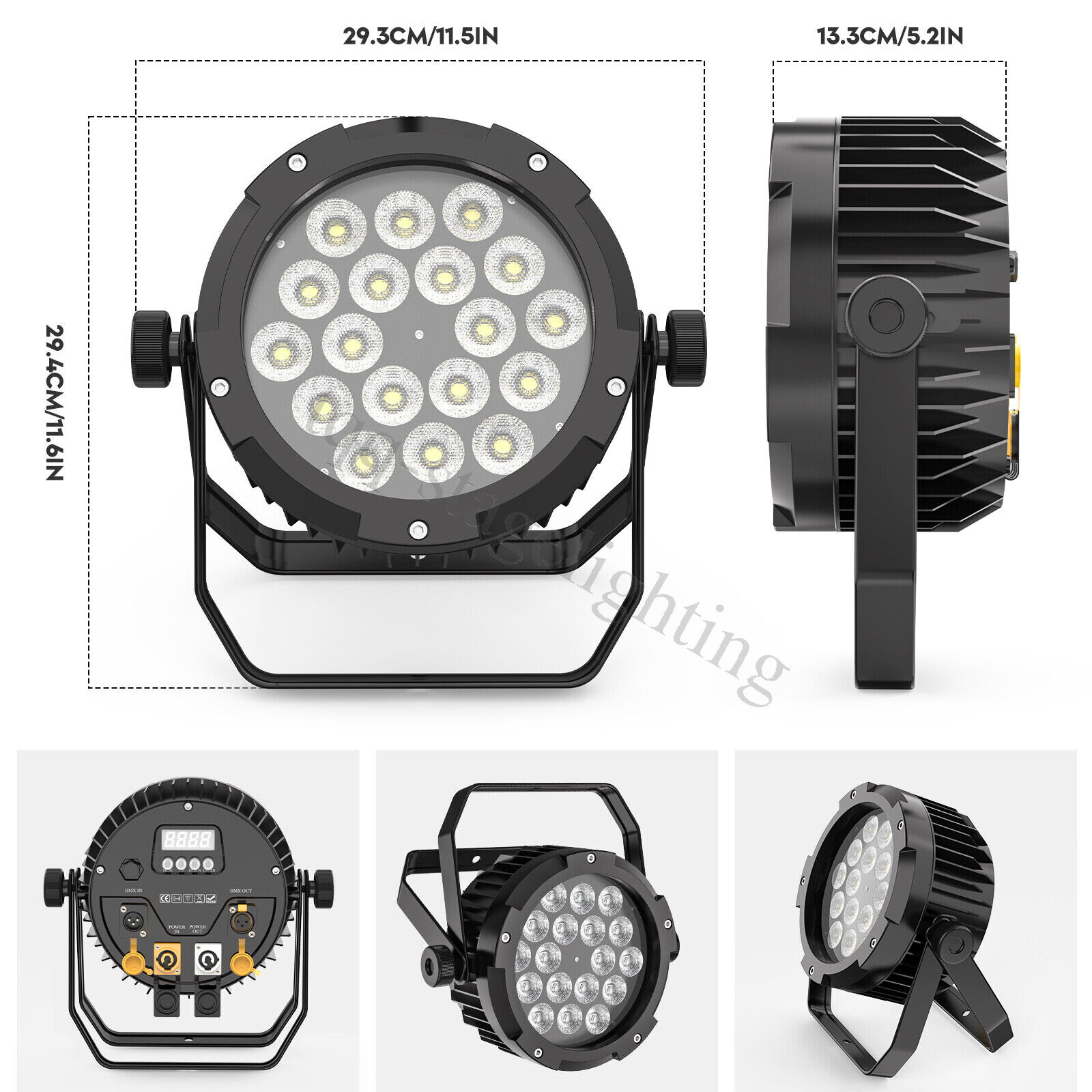 10PCS Waterproof LED Par Light 18x15W RGBWA+UV Outdoor Stage Lights DJ Party