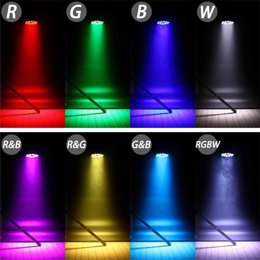 1 LED Stage RGBW Par Light 18X10W IP65 Waterproof Remote DMX Sound Activation