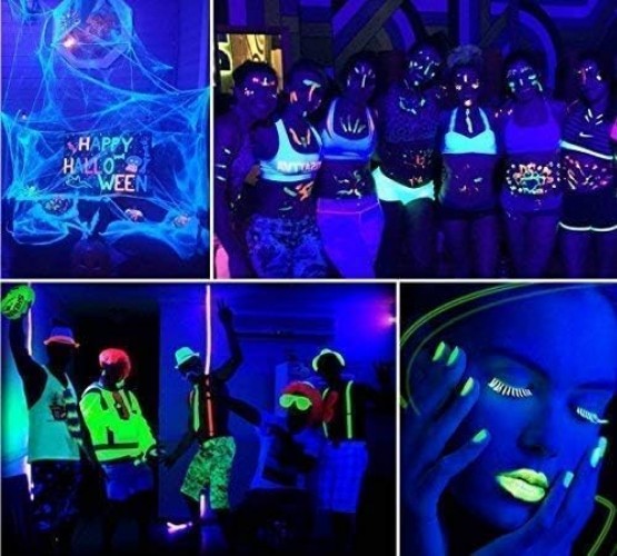 10W UV LED Black Light Floodlight Waterproof for Parties, Fluorescent Effect…