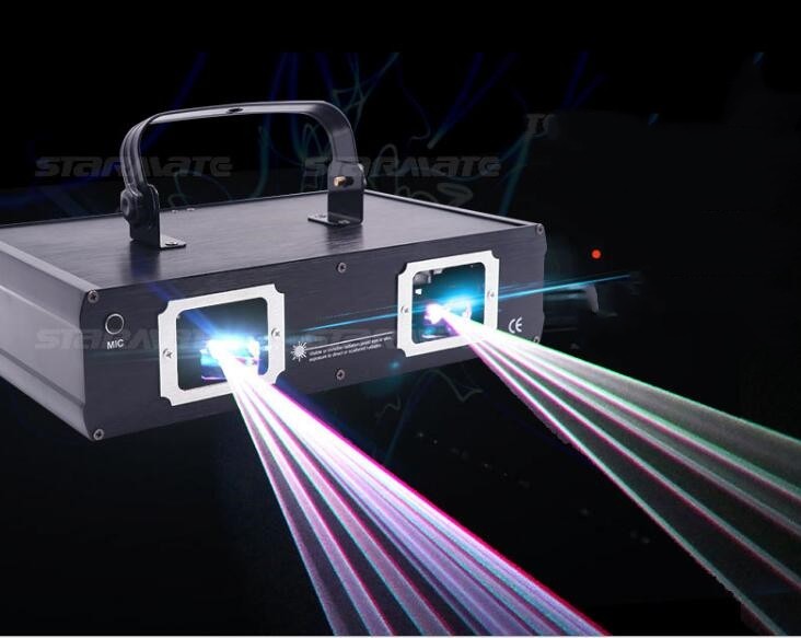 Remote Stage Laser Light DMX Control Purple White Beam Scanner Stage Show DJ Bar