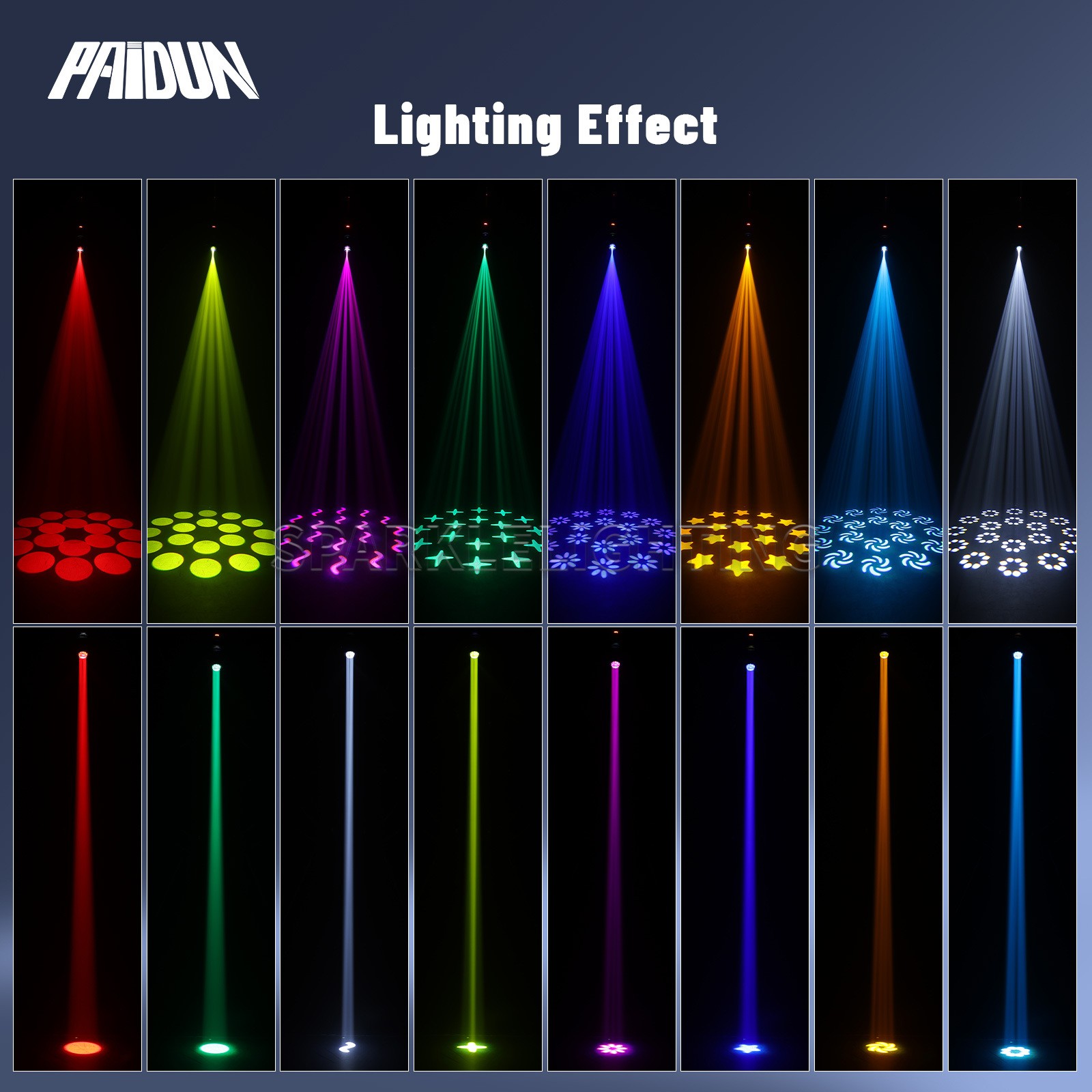 PAIDUN 150W LED Beam Moving Head Light 12CH DMX512 Music Control DJ Disco Show
