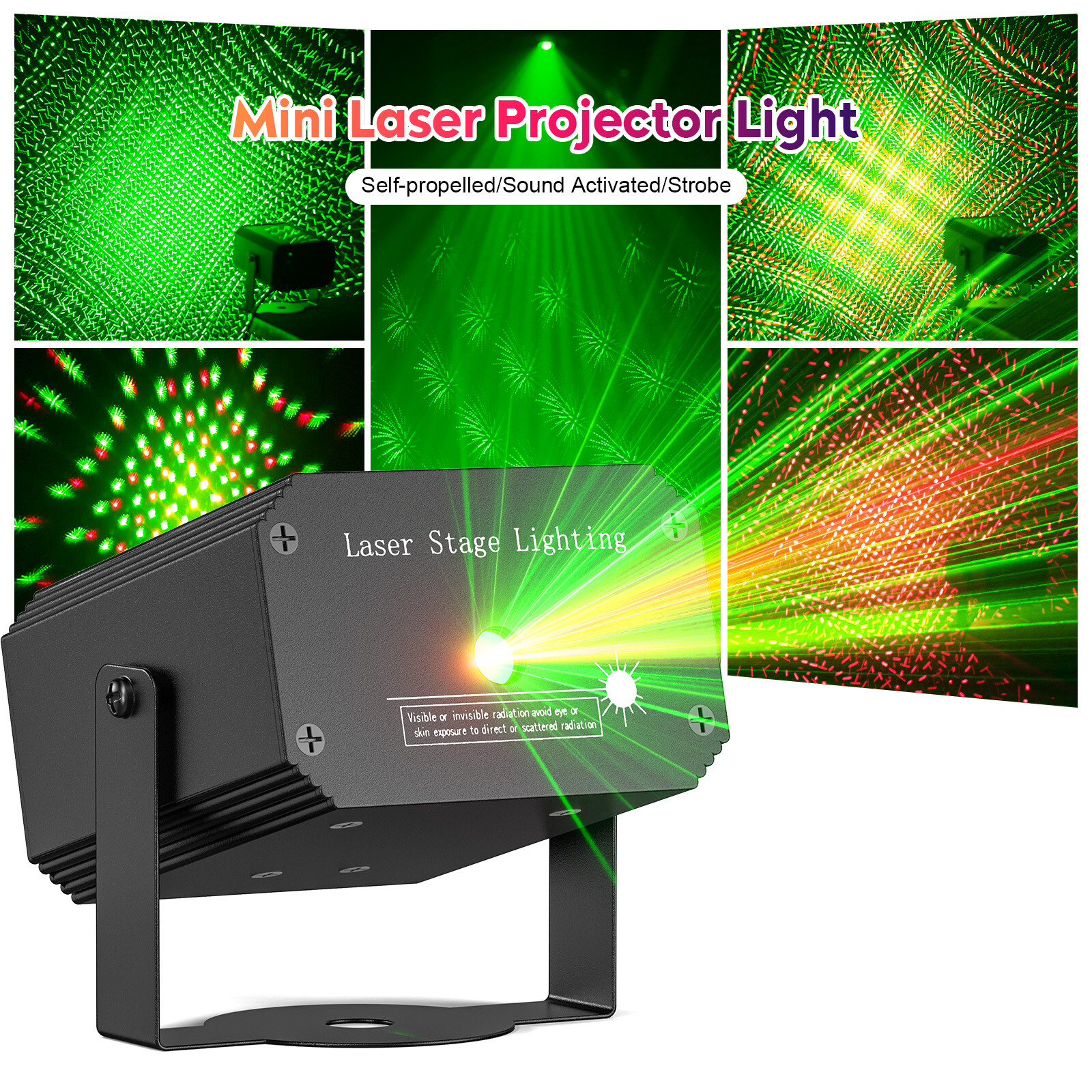 New LED Laser Projector Stage DJ Lights R/G Laser Disco Light Party Light Xmas