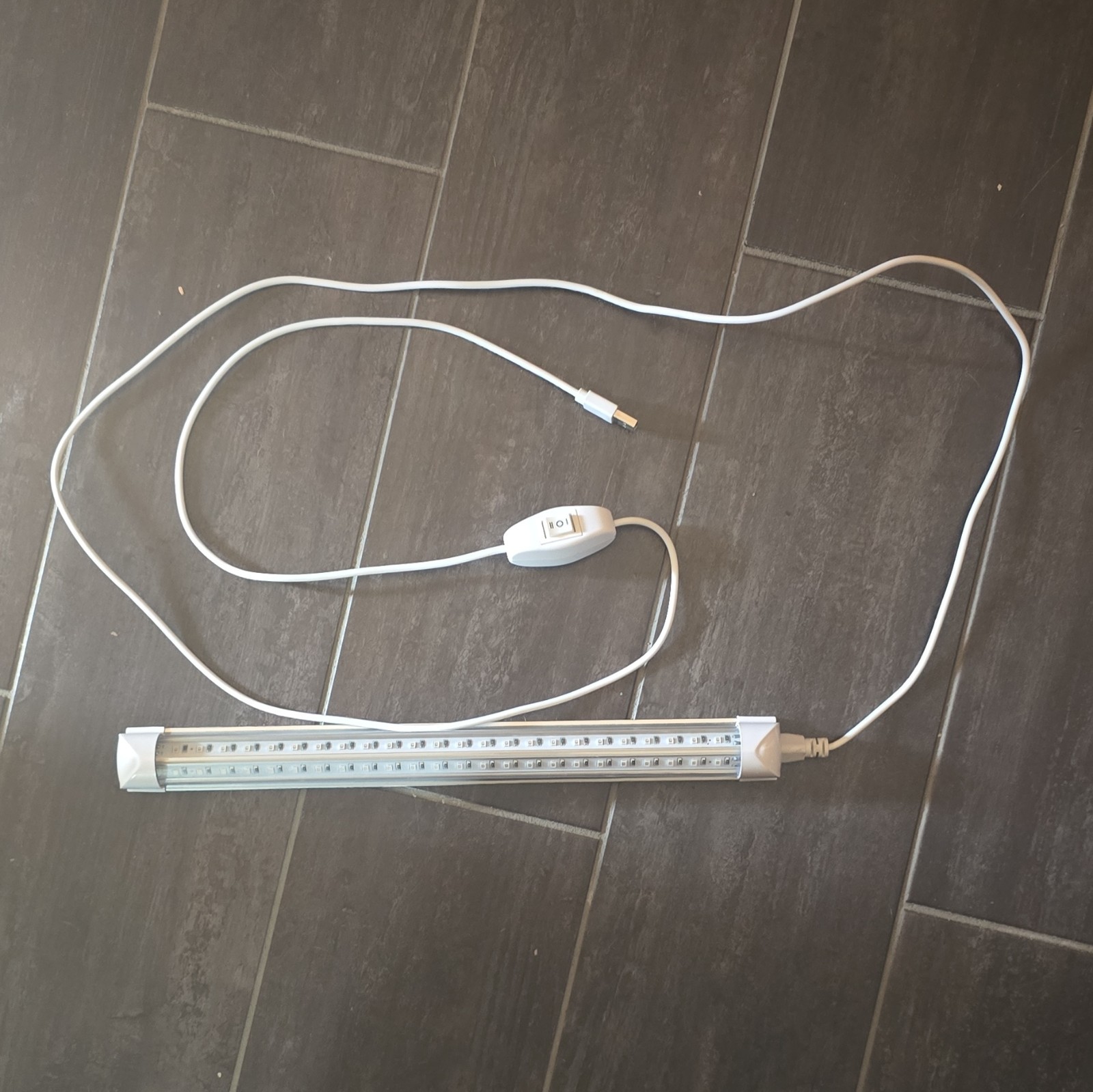 LED Purple Border/Strip Bar Light, Manual Inline On/Off Switch, USB Plug-In