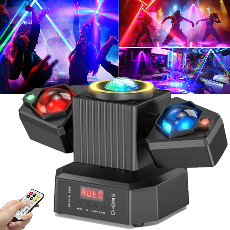 Party Laser RGBW LED Moving Head Light Disco Stage Lighting Beam DMX512 Party DJ