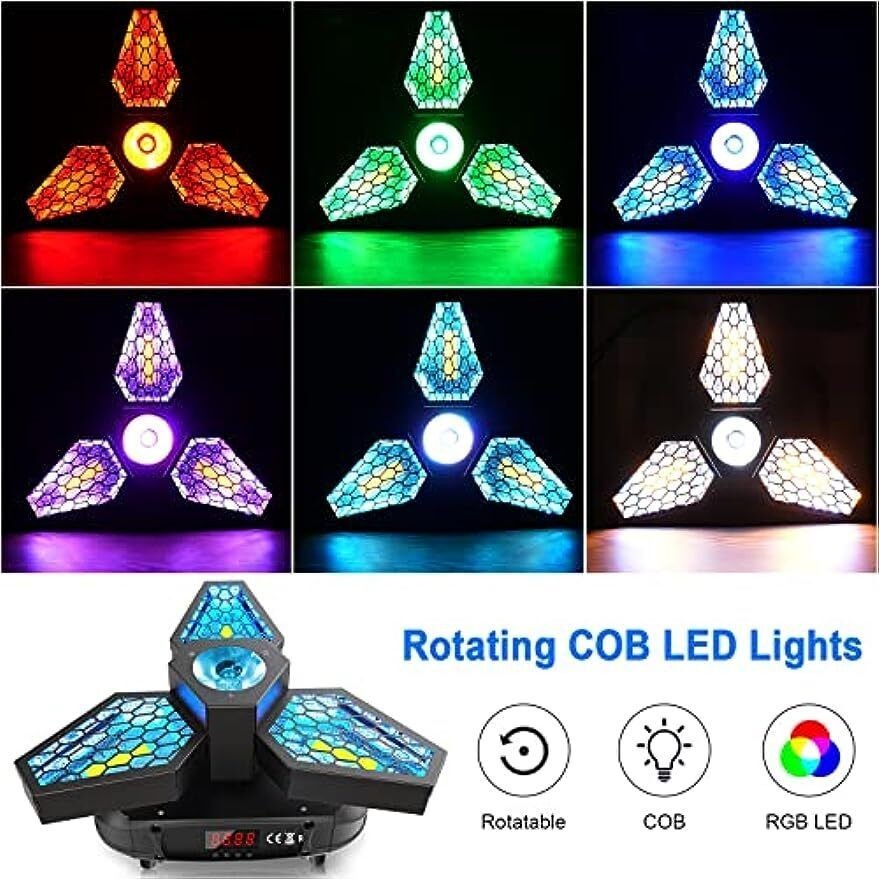LED DJ Light Retro Stage Light, 200W COB Golden Stage Lighting Indoor for Party
