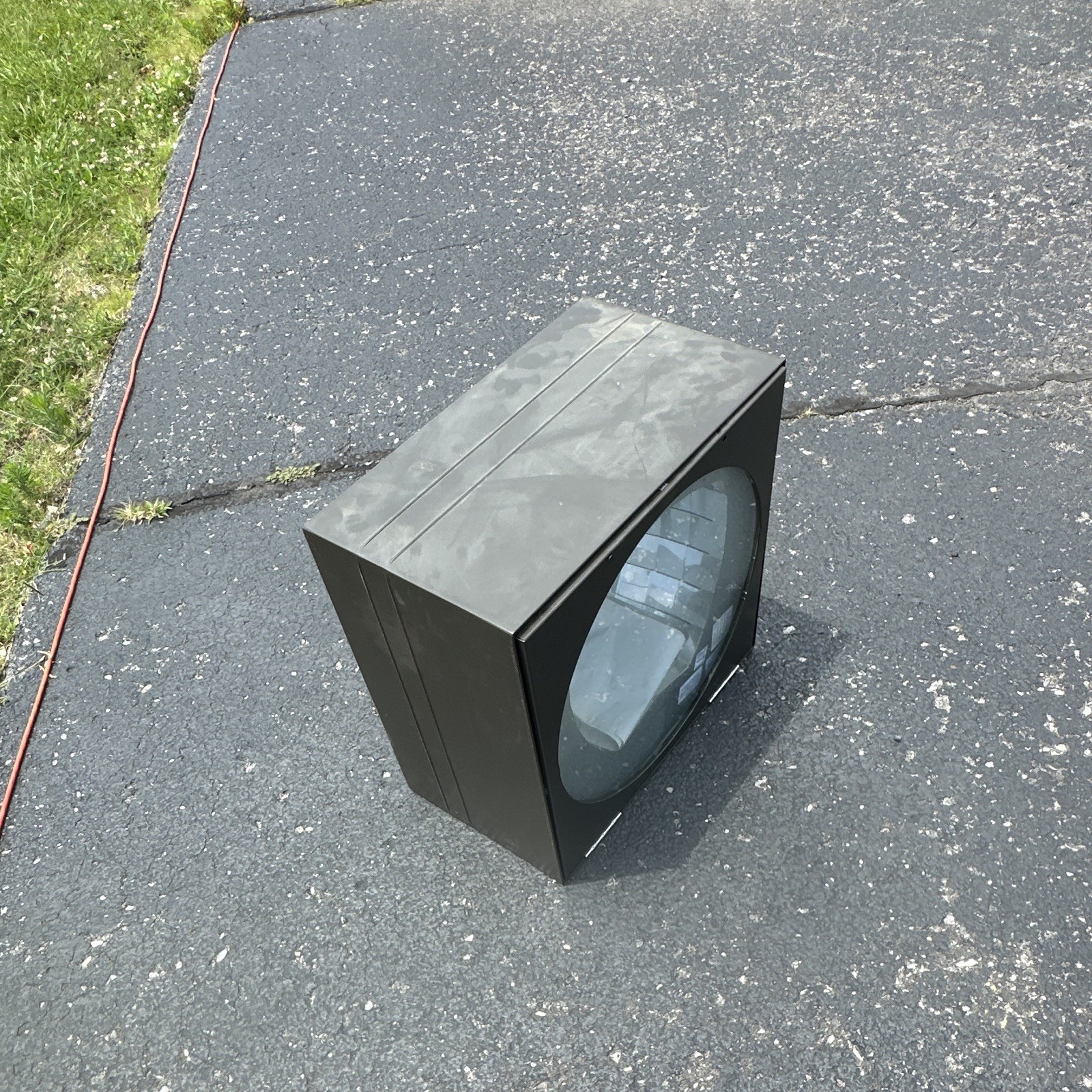 Effect Stage Light Fixture, Black, Large Round Lens, Glass Front, Single Unit