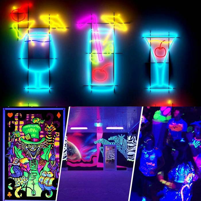 USB LED UV Black Light Fixtures Light Bar Strip Party Club DJ Lights Lamp 365nm
