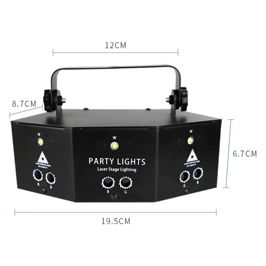 ALIEN 15 EYE RGB Disco DJ Beam Laser Light Projector DMX Remote Strobe Stage