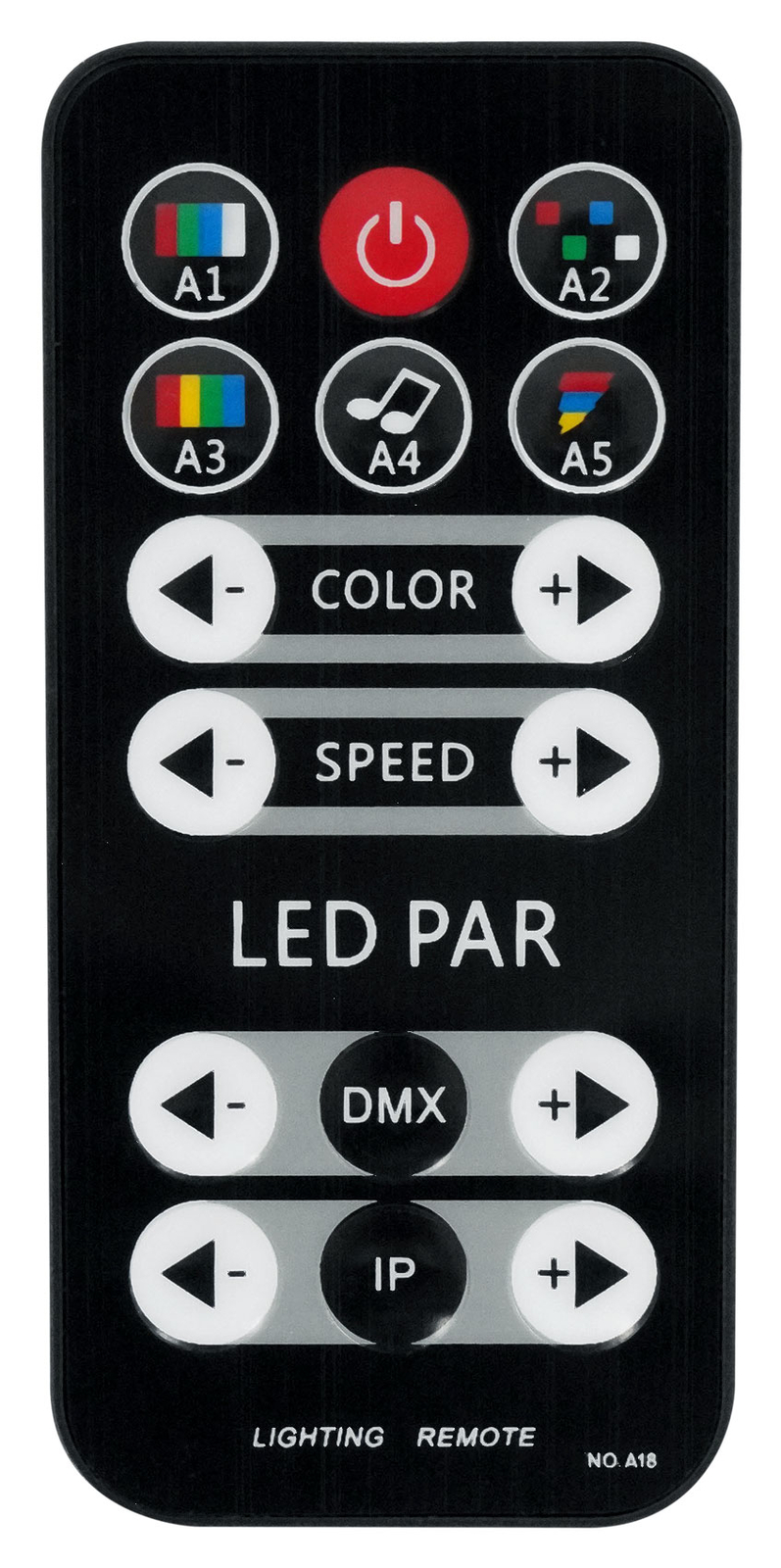 Rockville RockPAR TRI LED RGB Compact Par Can Pro DJ DMX Wash Light+Remote Black