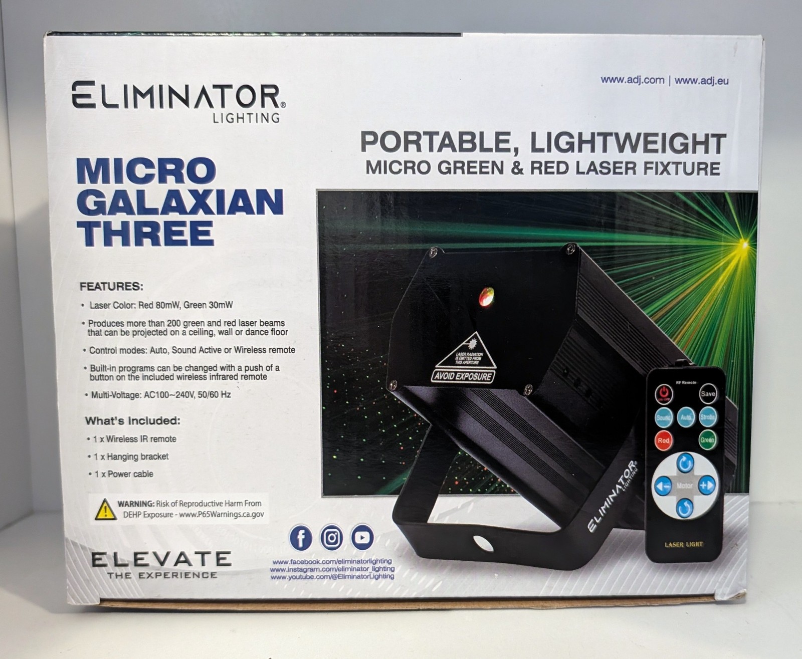 Eliminator Lighting Micro Green & Red Laser Galaxian – NEW