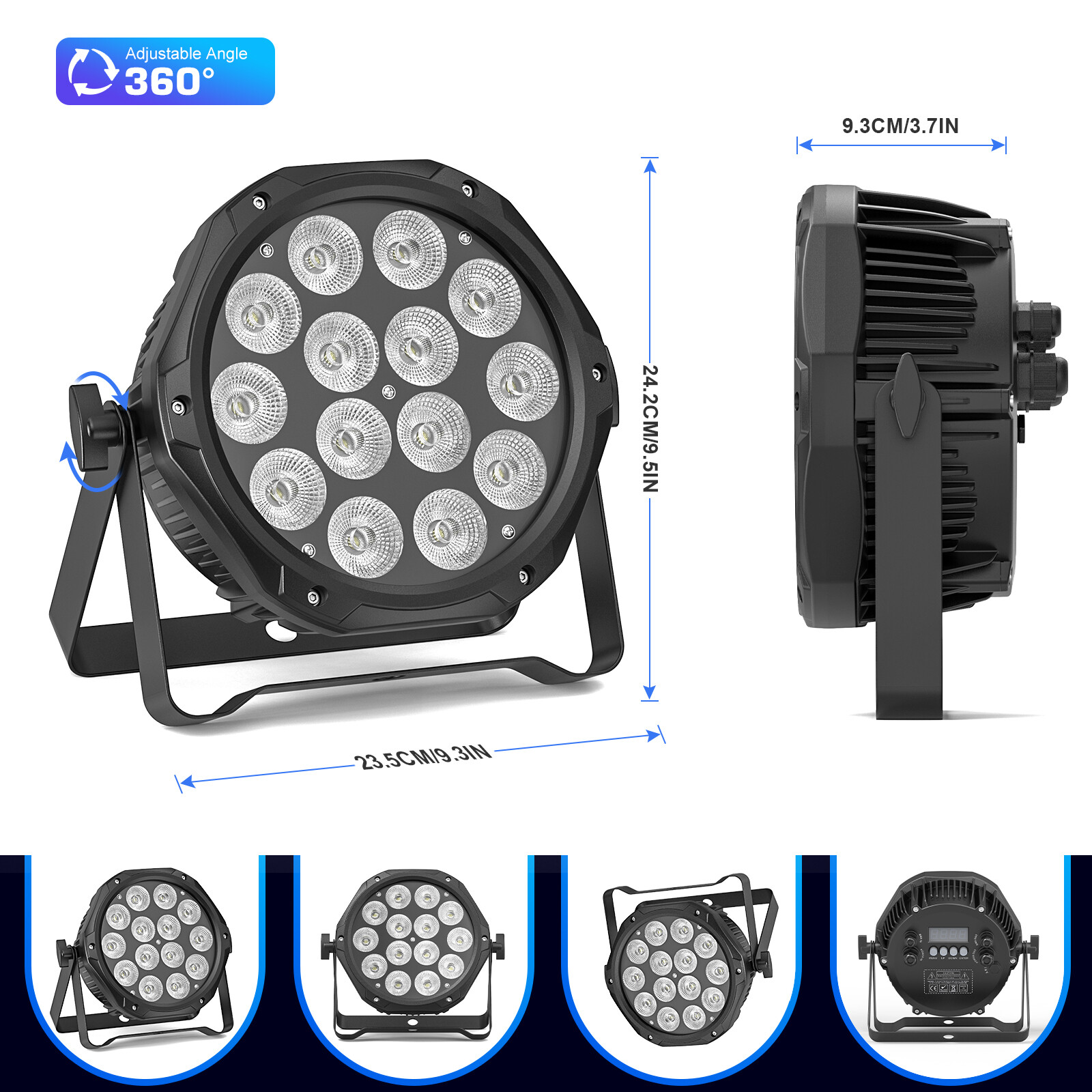 10PCS Waterproof 14x15W RGBW 4in1 LED Par Stage Light DMX DJ Disco Party Lights