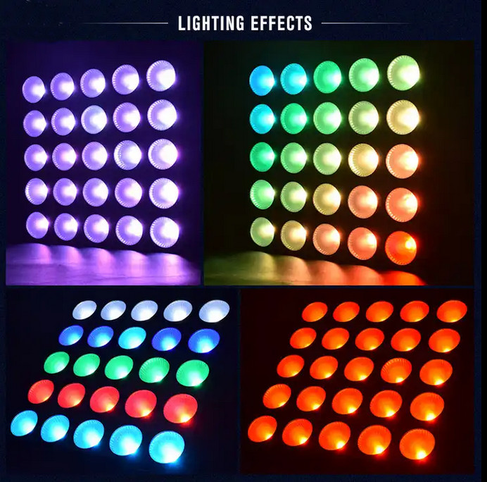 25x10w Led Matrix Light RGBW 4in1 DMX Blinder Background Light for DJ Club