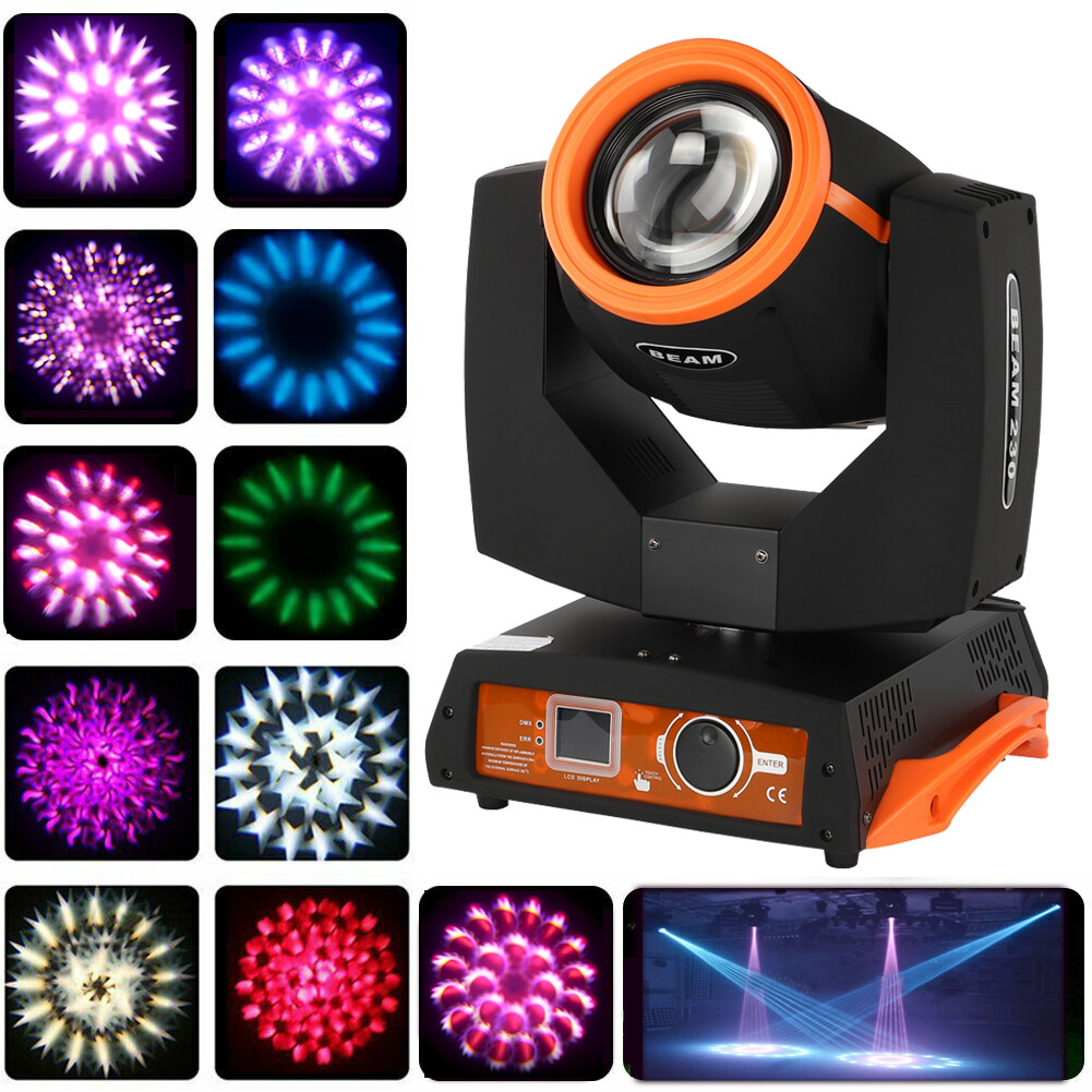 7R 230W LED Moving Head Light Beam Sharpy Stage Lighting 16 Prism DJ Disco Party