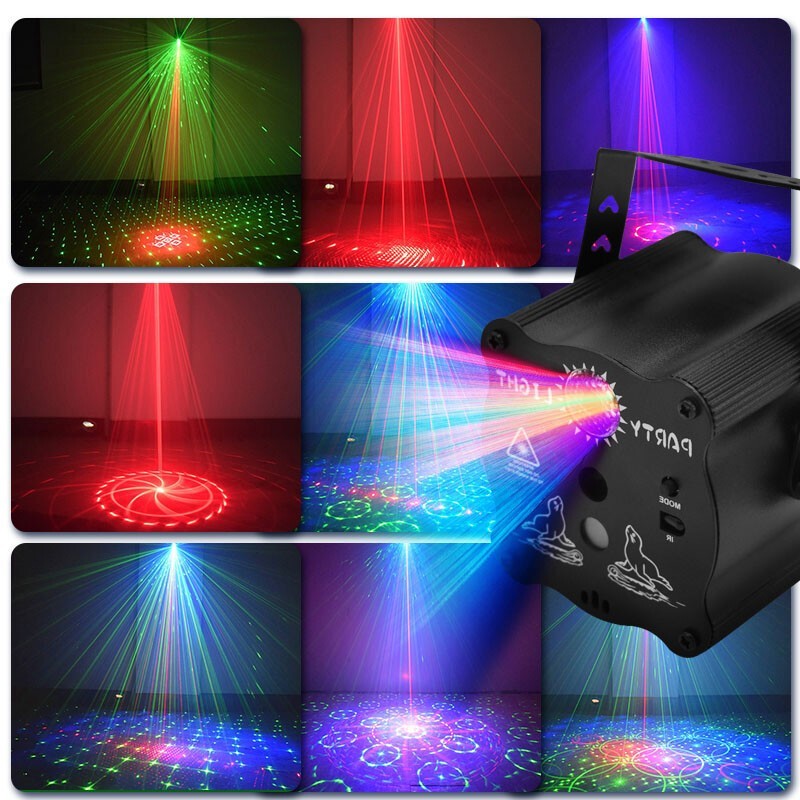 1024Pattern LED Laser Projector Stage Party RGB DJ KTV Disco Light Xmas Lighting
